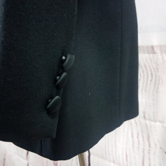 Custom Made 41R 1 Button Black Tuxedo Suit Blazer - Picture 4 of 8